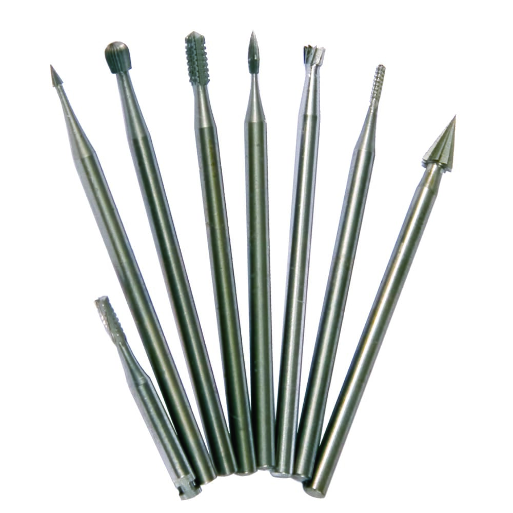Steel Burr Set, 8-Piece, 1/8 in Shank