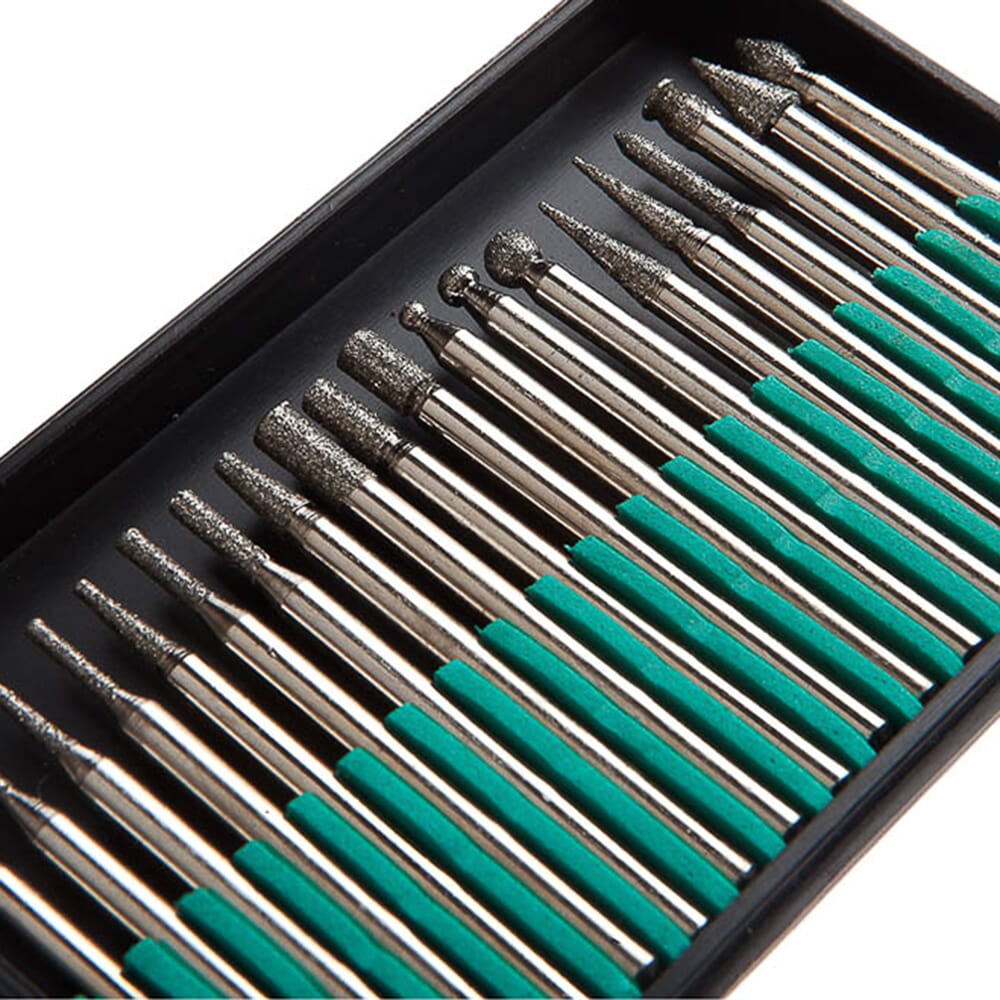 Diamond Point Set with 1/8 in Shank, 20-Piece