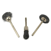 3-Piece Bristle Wire Brush Set with 1/8 in Shank
