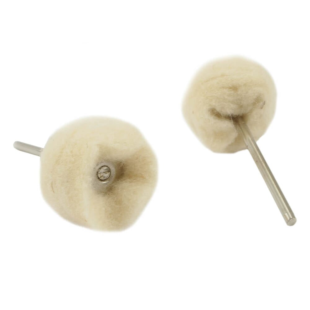 Felt Polishing Wheel, 7/8 in x 3/32 in Shaft, 2-Pack
