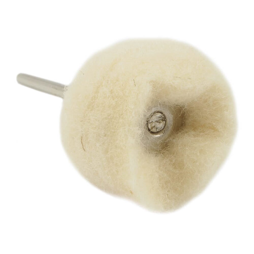 Felt Polishing Wheel, 7/8 in x 3/32 in Shaft, 2-Pack