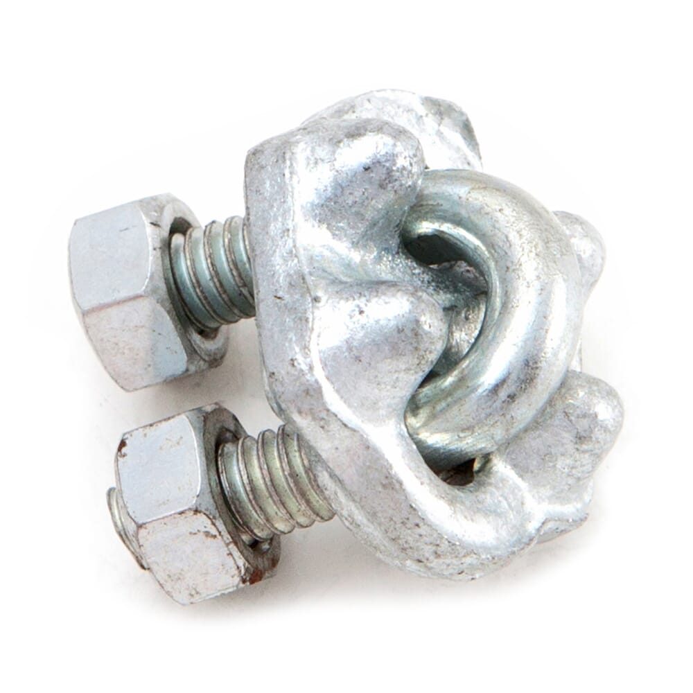 Wire Rope Clips, Forged Galvanized, 1/8 in