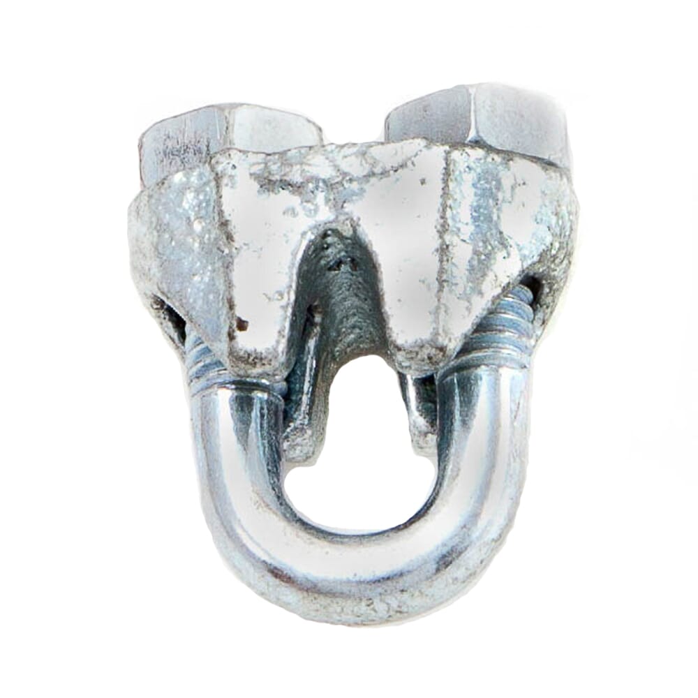 Wire Rope Clips, Zinc Plated, 1/16 in