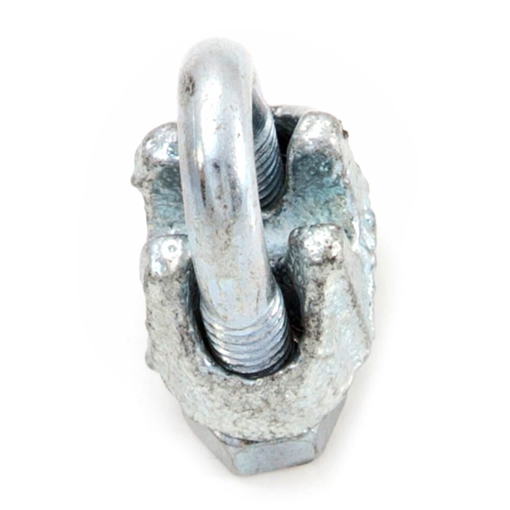 Wire Rope Clips, Zinc Plated, 1/16 in