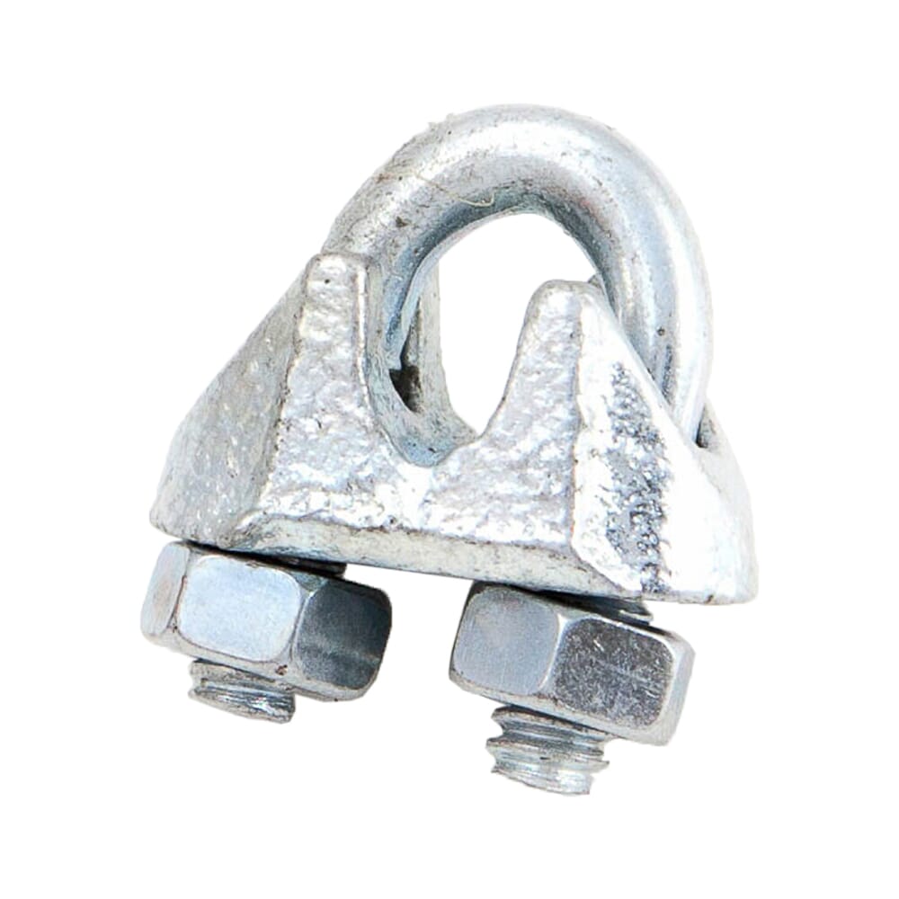 Wire Rope Clips, Zinc Plated, 1/8 in