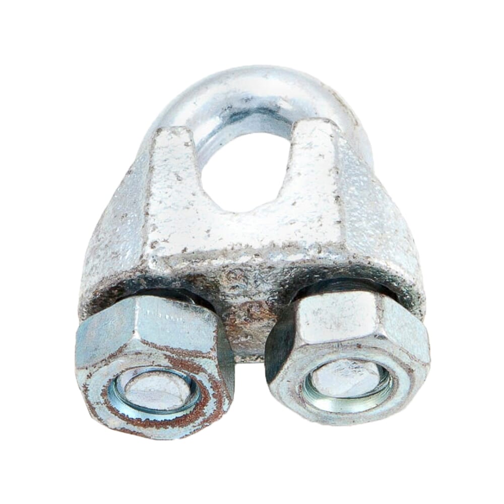 Wire Rope Clips, Zinc Plated, 3/16 in
