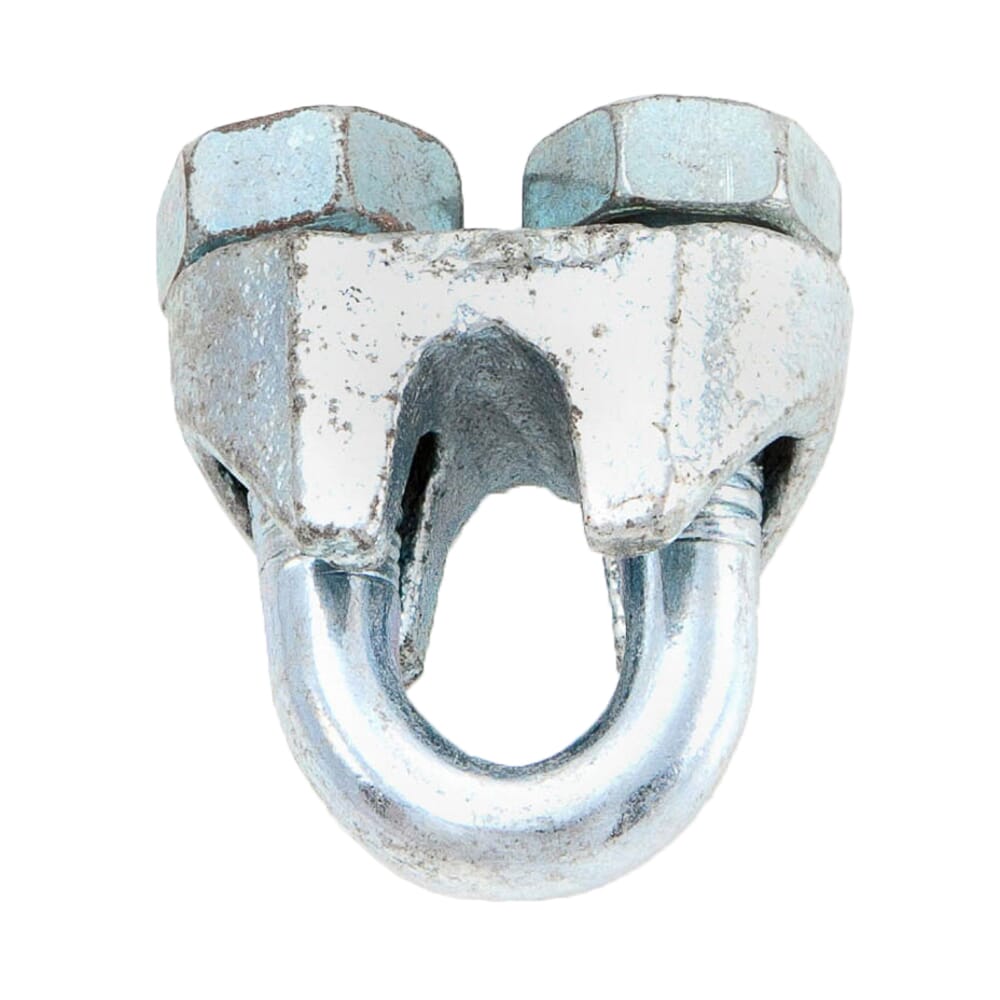 Wire Rope Clips, Zinc Plated, 3/16 in