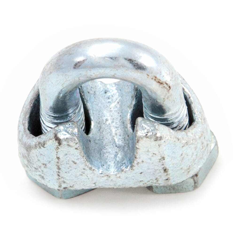 Wire Rope Clips, Zinc Plated, 3/16 in