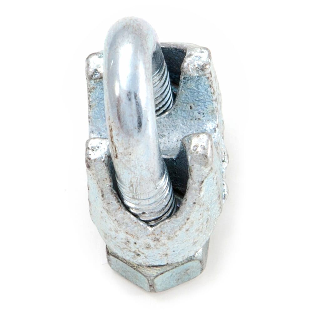 Wire Rope Clips, Zinc Plated, 3/16 in