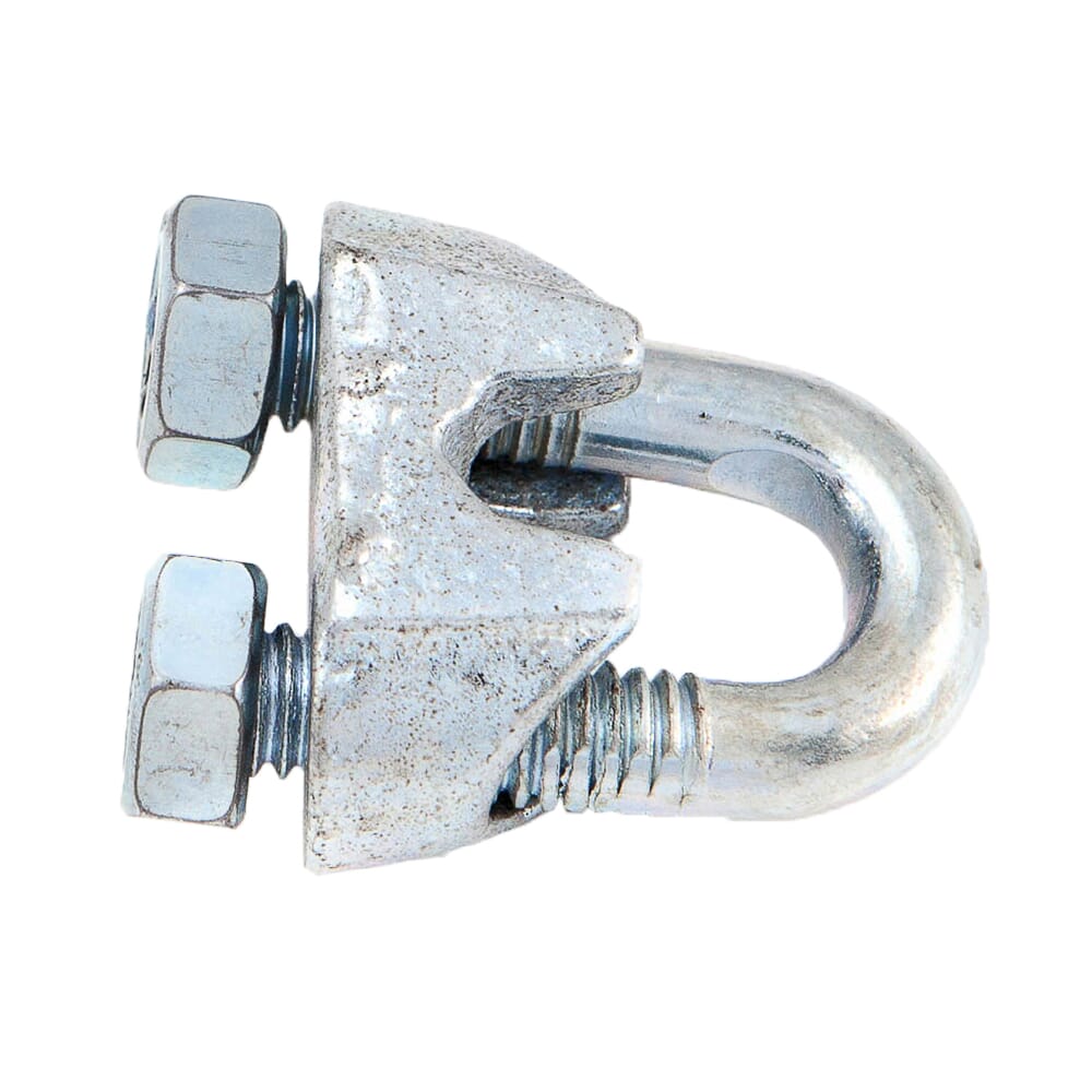 Wire Rope Clips, Zinc Plated, 5/16 in
