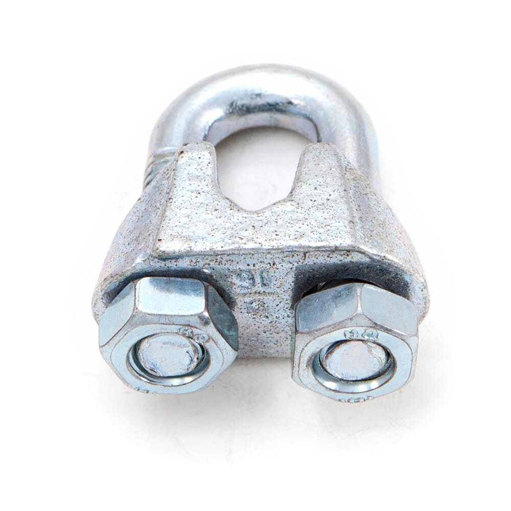 Wire Rope Clips, Zinc Plated, 5/16 in