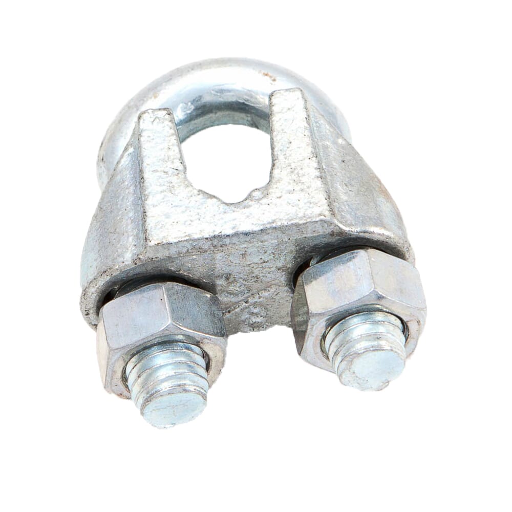 Wire Rope Clips, Zinc Plated, 3/8 in