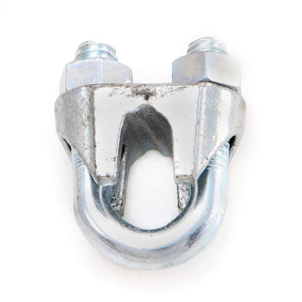 Wire Rope Clips, Zinc Plated, 3/8 in