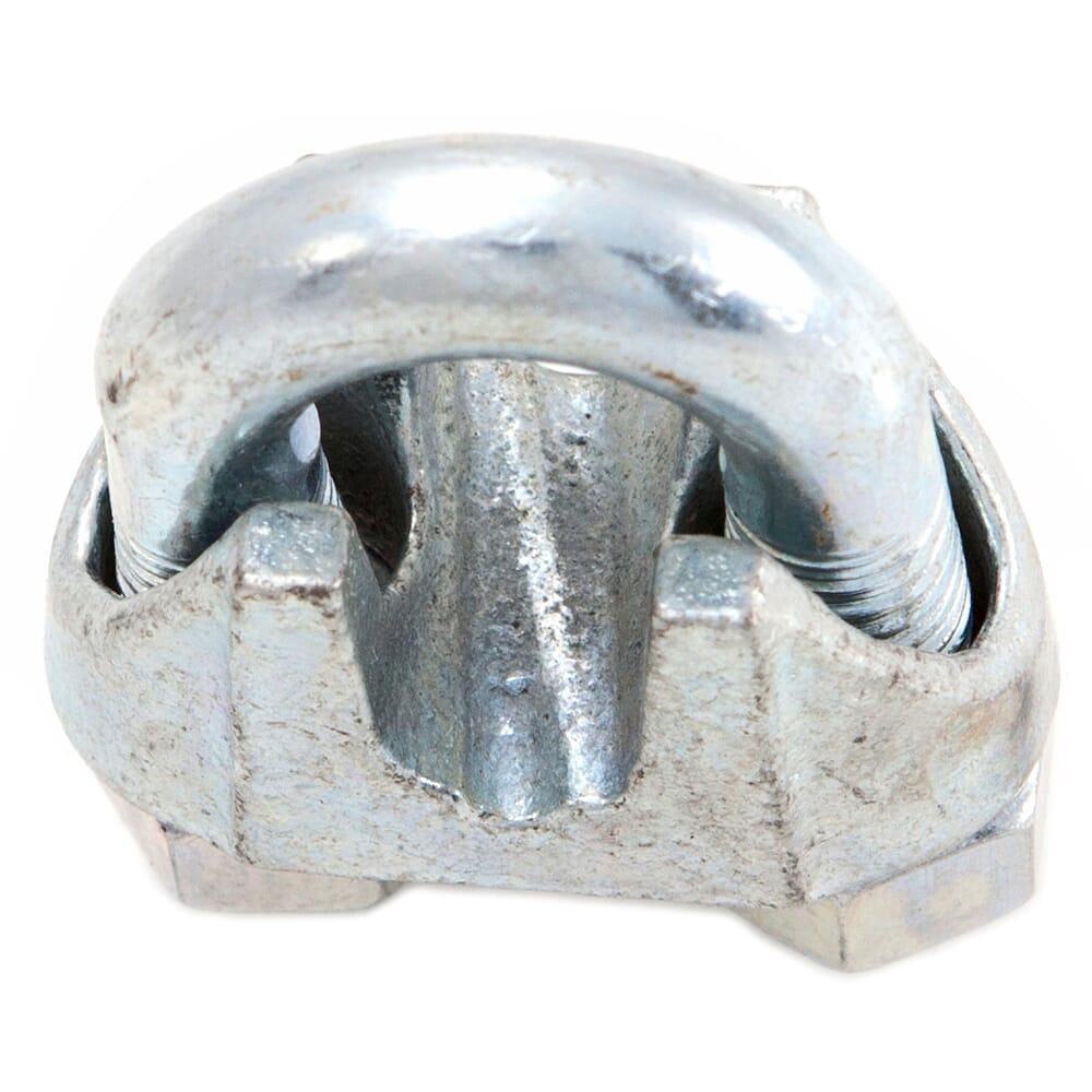 Wire Rope Clips, Zinc Plated, 3/8 in