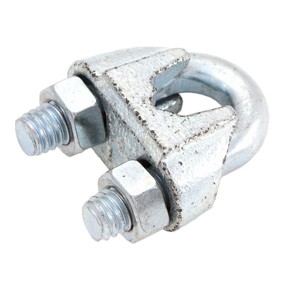 Wire Rope Clips, Zinc Plated, 1/2 in