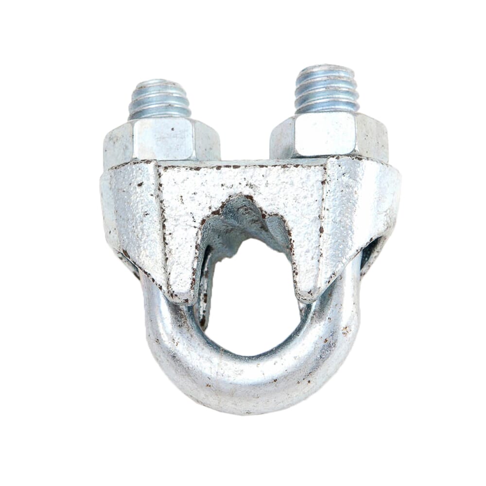 Wire Rope Clips, Zinc Plated, 1/2 in