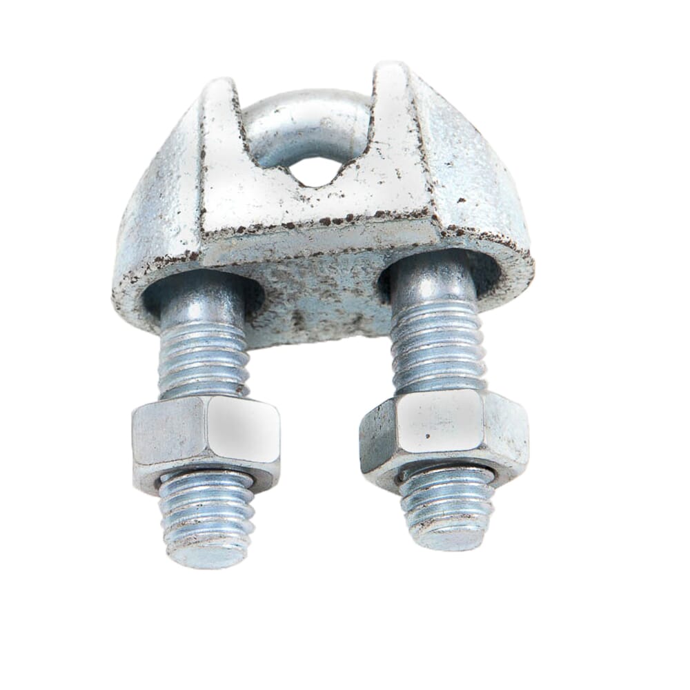 Wire Rope Clips, Zinc Plated, 1/2 in