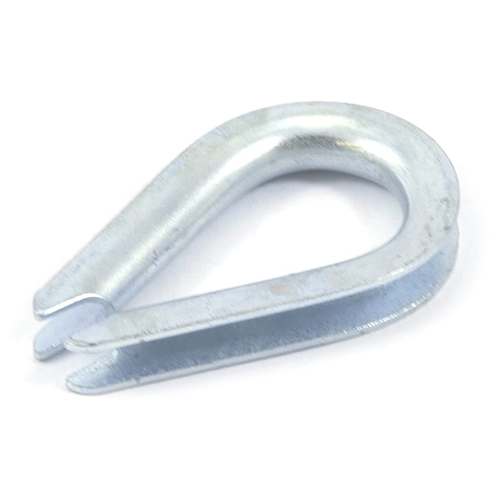 Wire Rope Thimble, Zinc Plated, 1/8 in