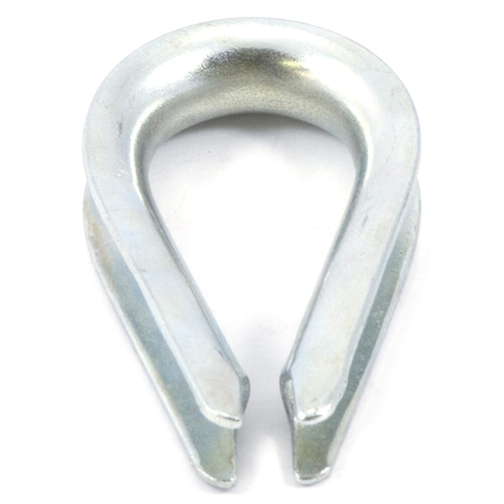 Wire Rope Thimble, Zinc Plated, 3/16 in