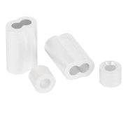 Wire Rope Sleeve and Stop, Aluminum, 3/16 in, 2-Each