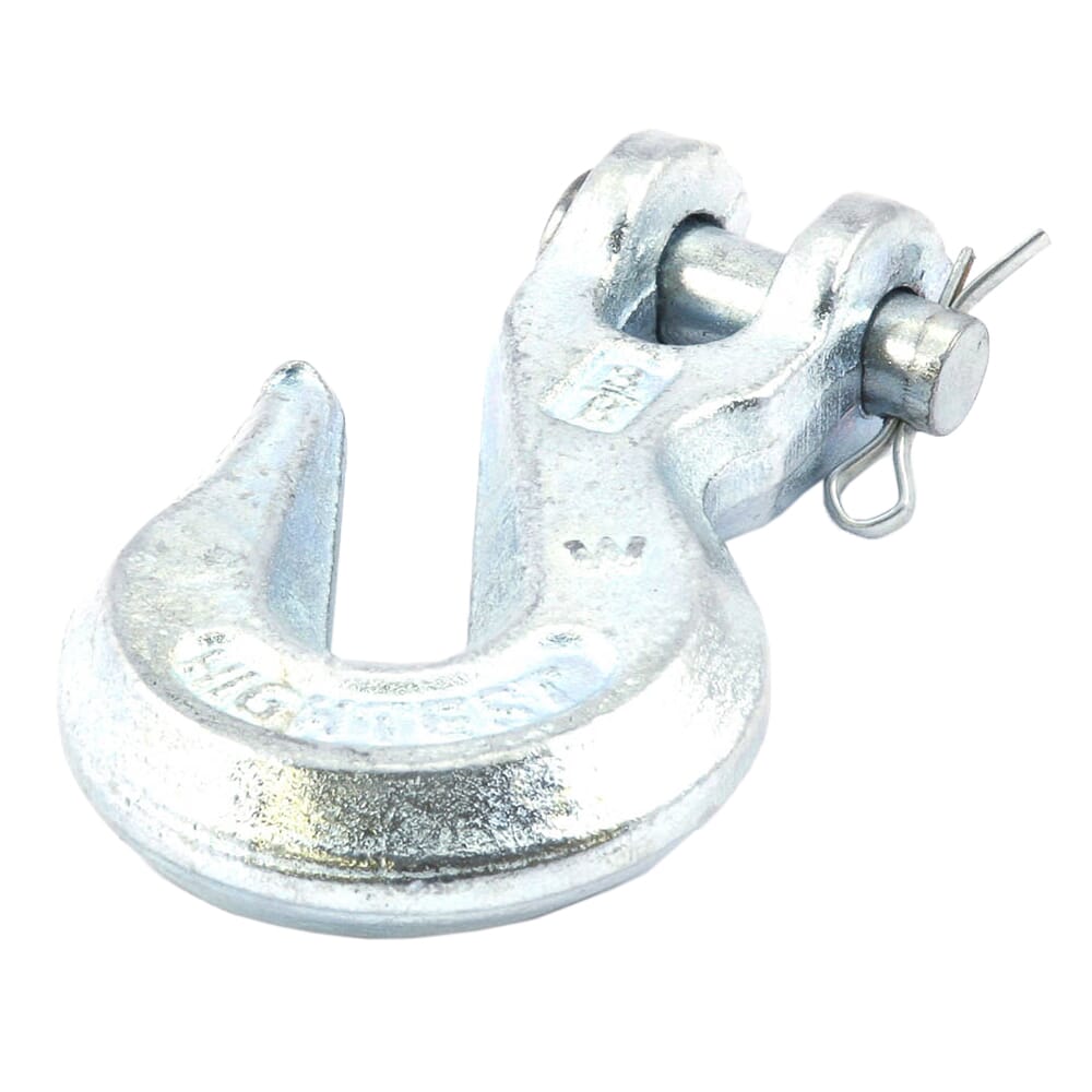 Clevis Grab Hook, Forged Galvanized, 3/8 in