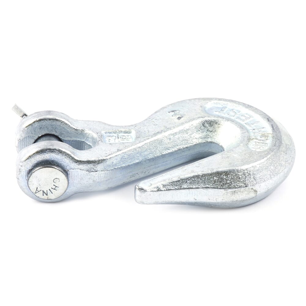 Clevis Grab Hook, Forged Galvanized, 3/8 in