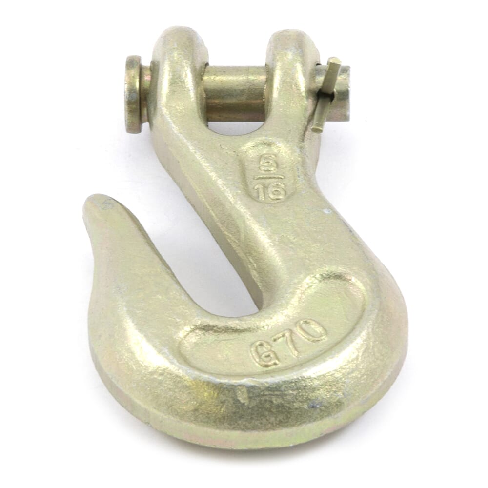 Clevis Grab Hook, Grade 70 (G70), Yellow Zinc, 5/16 in