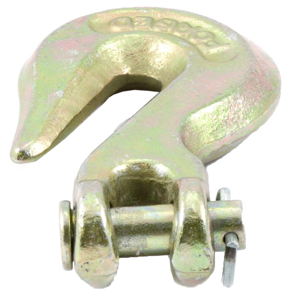 Clevis Grab Hook, Grade 70 (G70), Yellow Zinc, 3/8 in