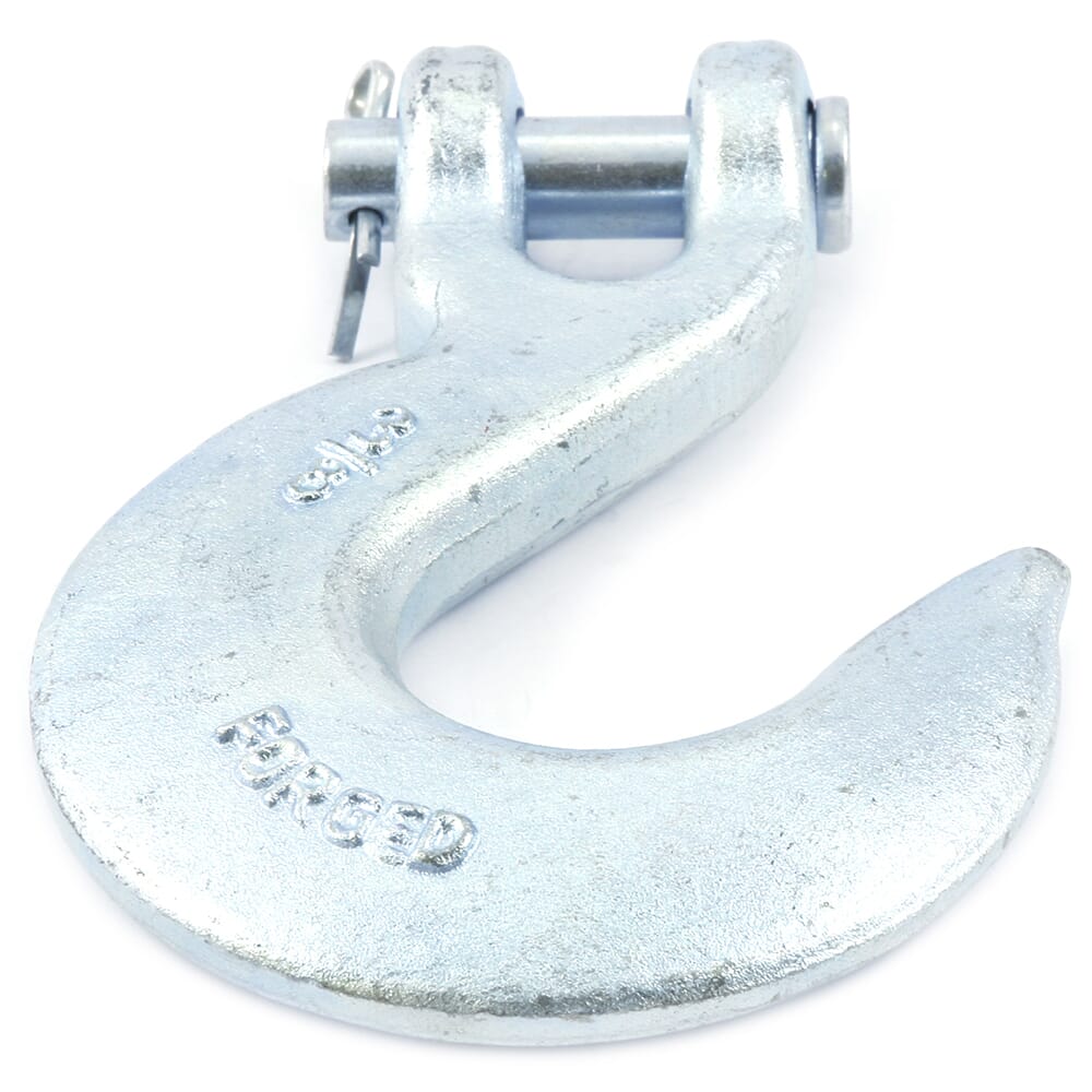 Clevis Slip Hook, Forged Galvanized, 3/8 in