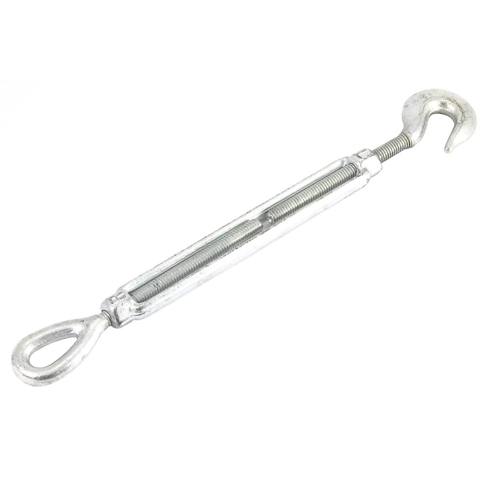 Turnbuckle, 3/8 in x 6 in, Hook and Eye Galvanized