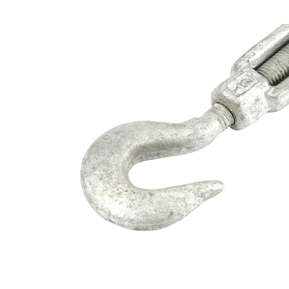 Turnbuckle, 1/2 in x 6 in, Hook and Eye Galvanized