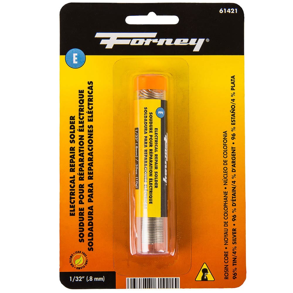 Solder, Lead Free (LF), Electrical Repair, Rosin Core, 1/32 in, .35 Ounce