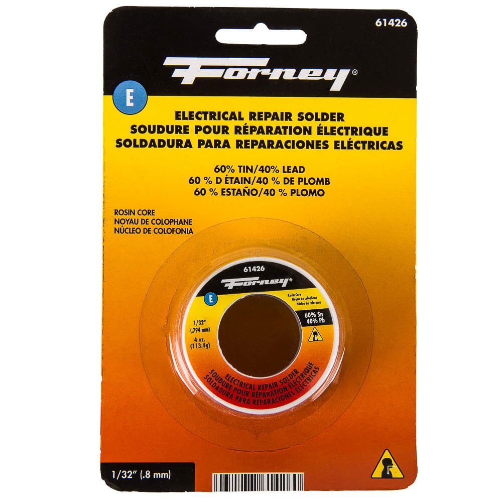 Solder, Electrical Repair, Rosin Core, 1/32 in, 4 Ounce