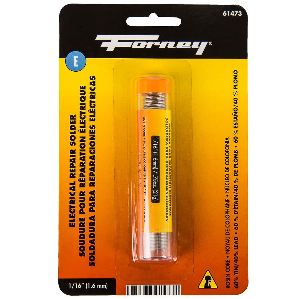 Solder, Electrical Repair, Rosin Core, 1/16 in, .75 Ounce