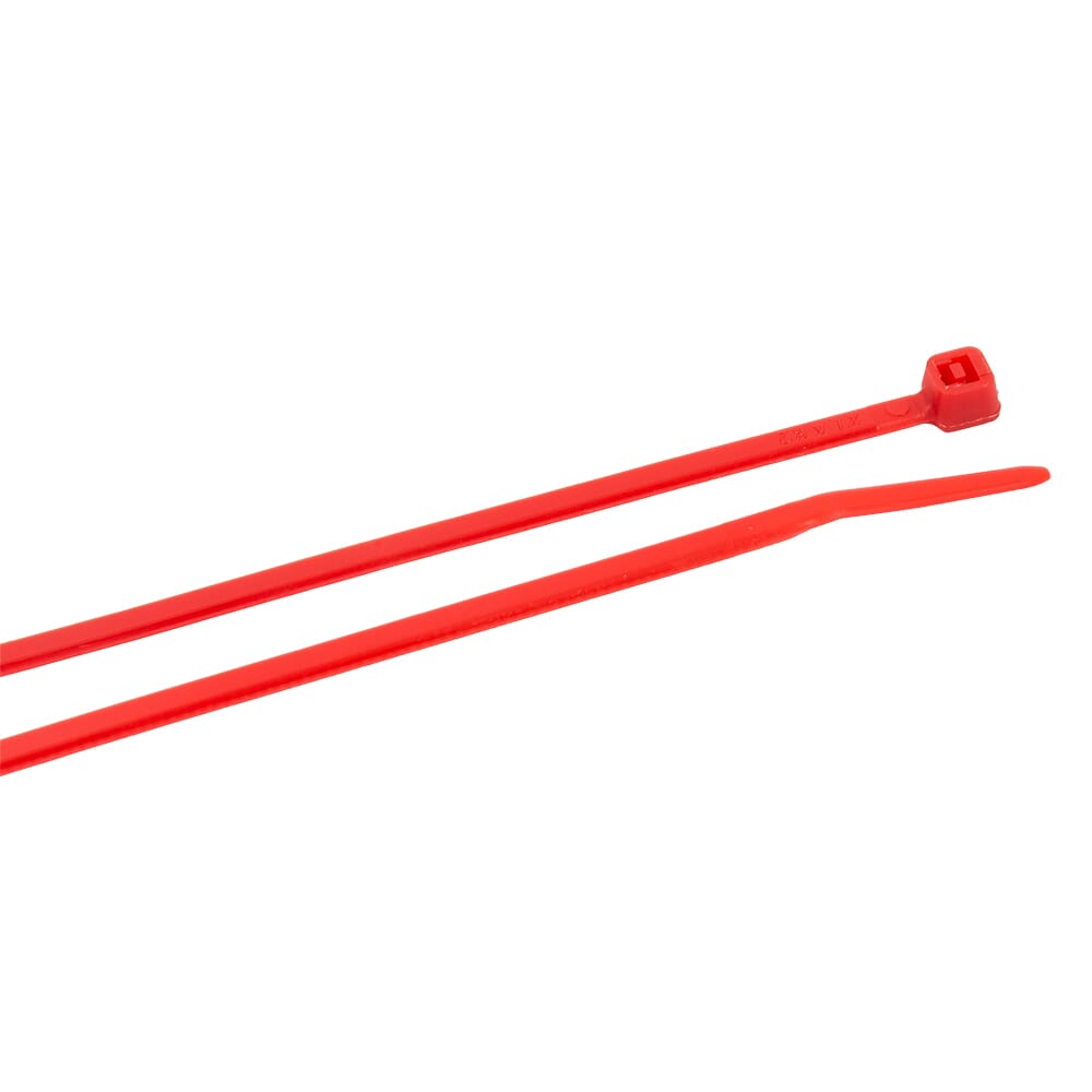Cable Ties, 4 in Red Ultra Light-Duty, 100-Pack