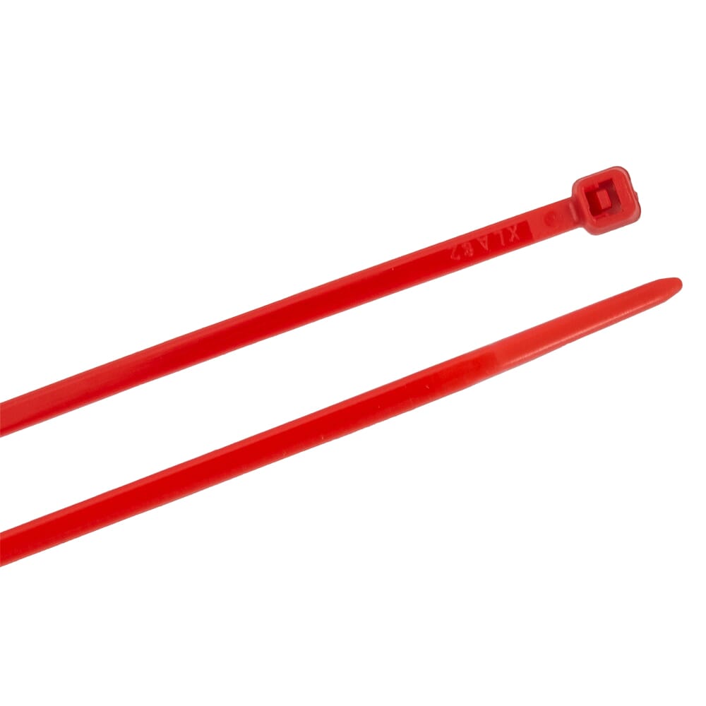 Cable Ties, 4 in Red Ultra Light-Duty, 100-Pack