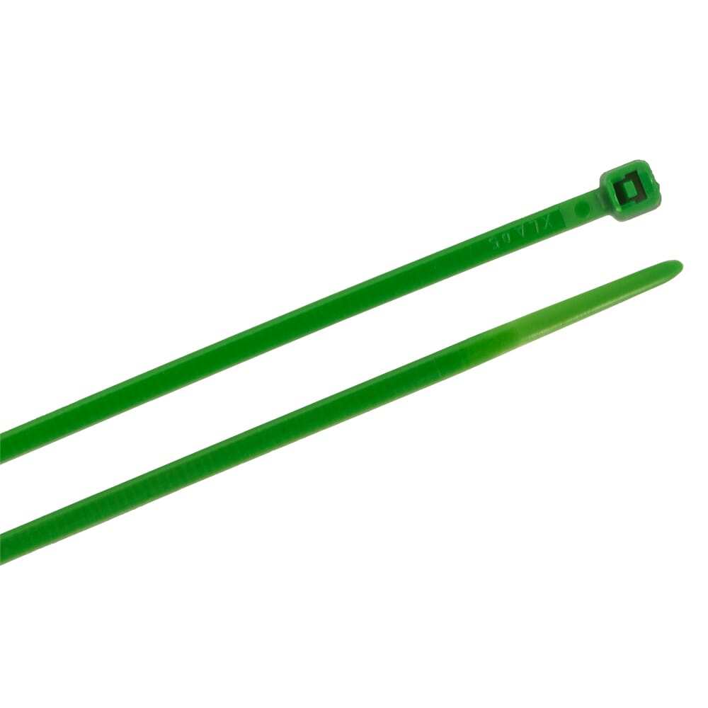 Cable Ties, 4 in Green Ultra Light-Duty, 100-Pack
