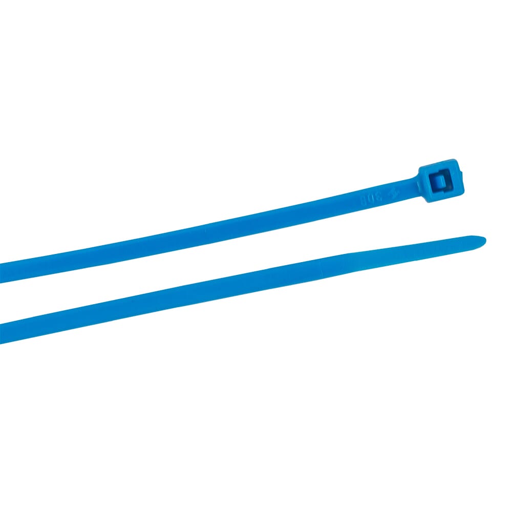 Cable Ties, 4 in Blue Ultra Light-Duty, 100-Pack