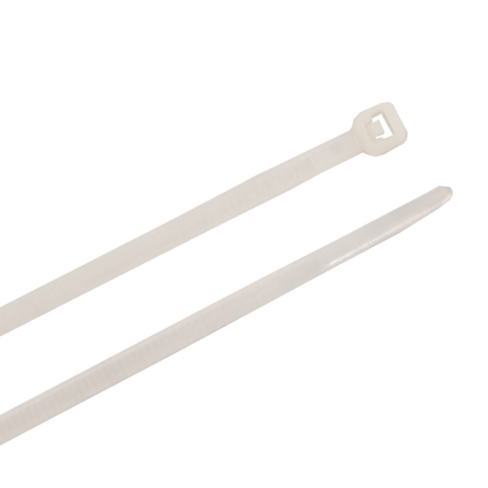 Cable Ties, 8 in Natural Ultra Light-Duty, 100-Pack