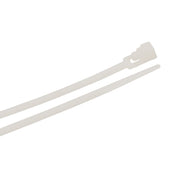 Cable Ties, 8 in Natural Releasable Standard Duty, 25-Pack