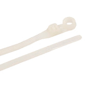 Cable Ties, 8 in Natural Standard Duty Screw Mounts, 25-Pack