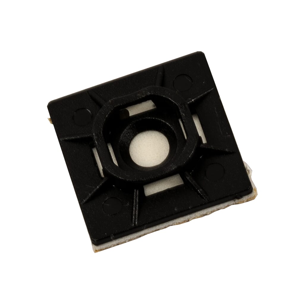 Black 18-50 Pound Adhesive or Screw Mounts, 25-Pack