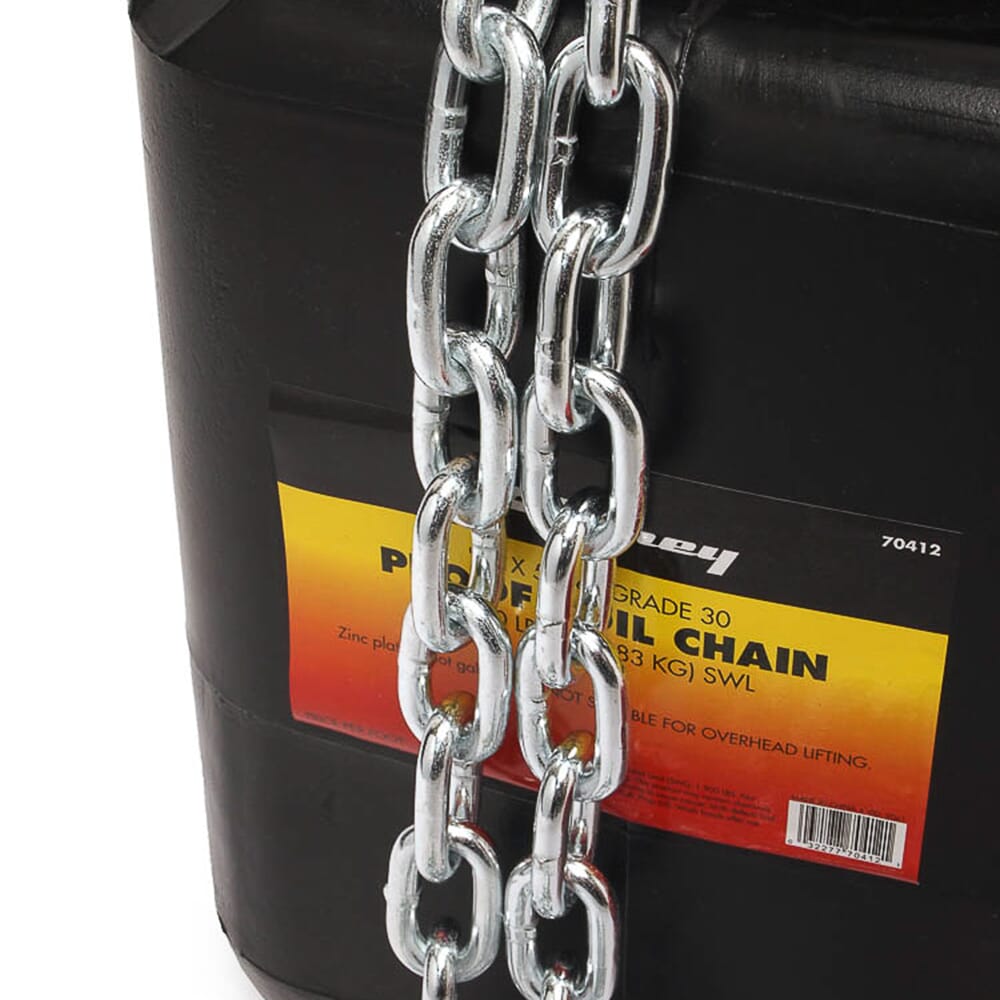 Grade 30 (G30) Proof Coil Chain, Zinc-Plated, 5/16 in x 92ft