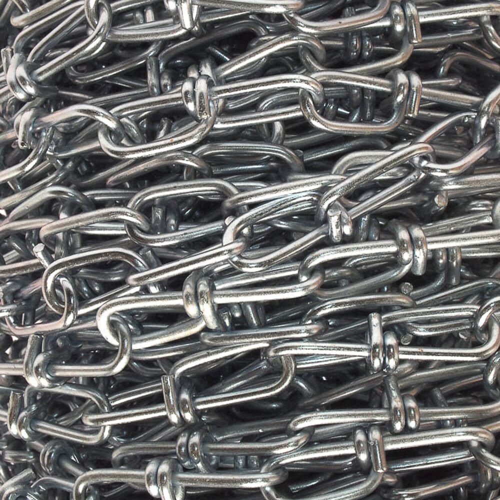Double Loop Chain, Zinc-Plated, Number 2/0 x 175ft
