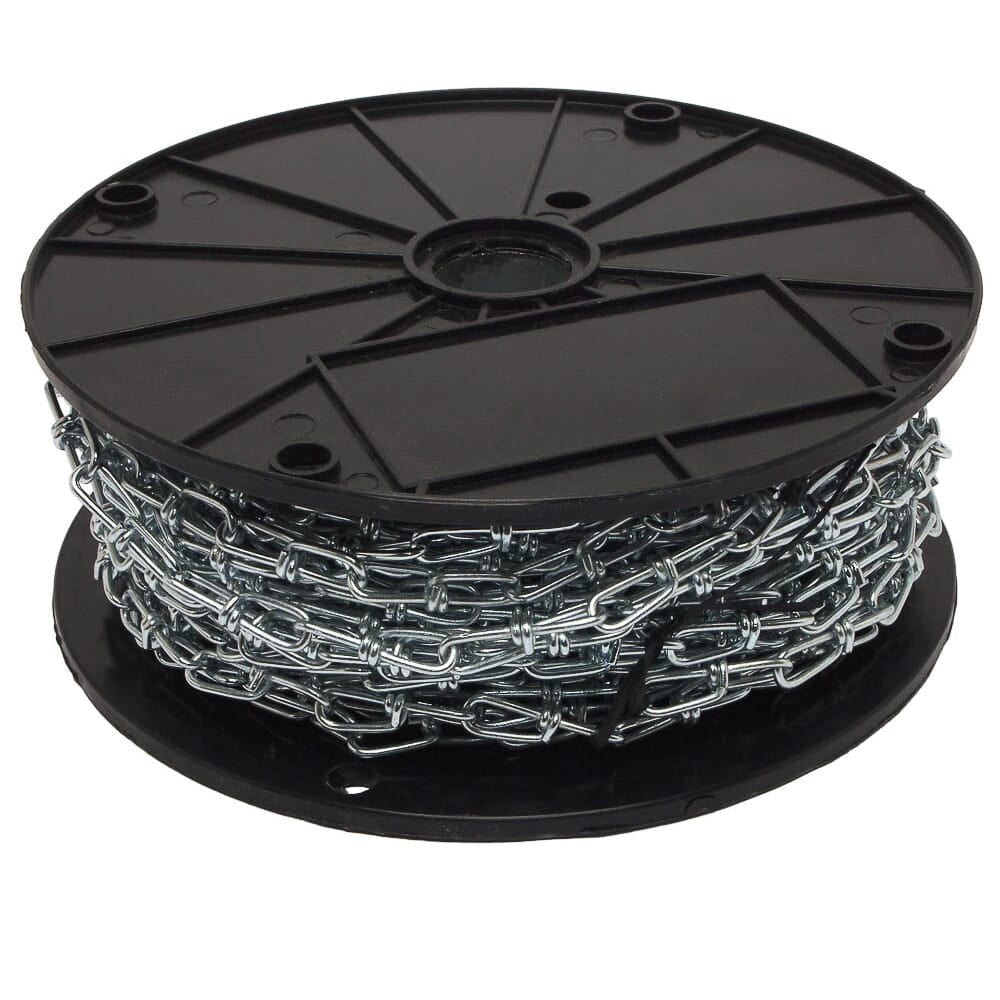 Double Loop Chain, Zinc-Plated, Number 3 x 100ft