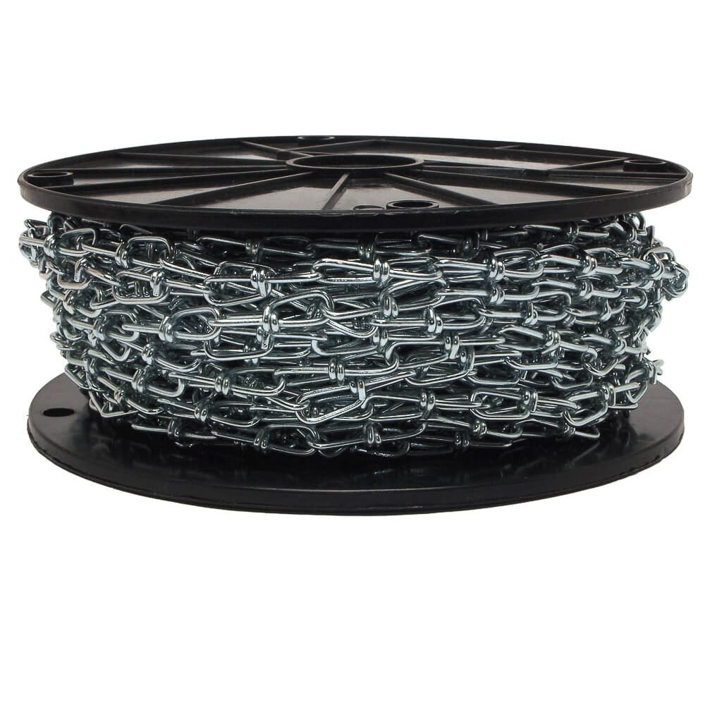 Double Loop Chain, Zinc-Plated, Number 3 x 100ft