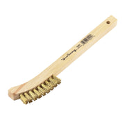 Scratch Brush with Curved Handle, Brass, 2 x 9 Rows