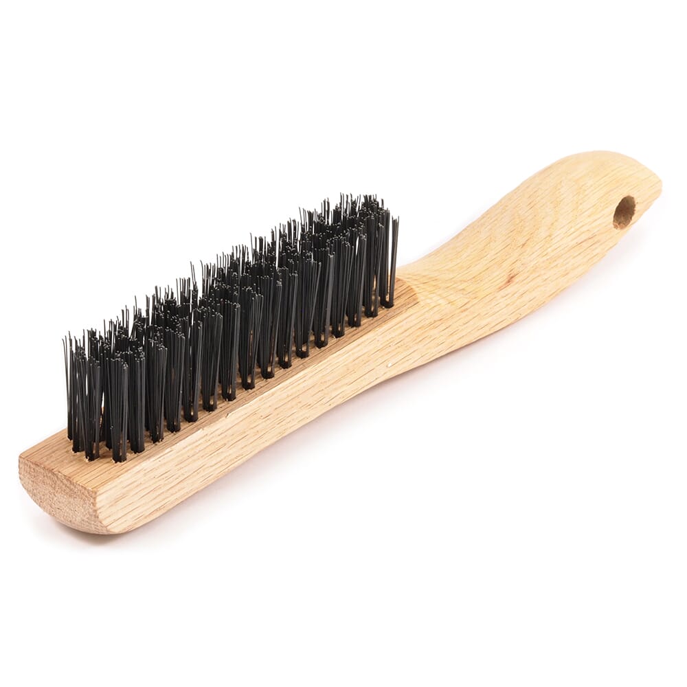 Scratch Brush with Shoe Handle, Carbon Steel, 4 x 16 Rows