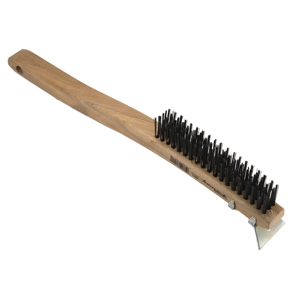 2-Pack Scratch Brush with Scraper, Carbon, 3 x 19 Rows