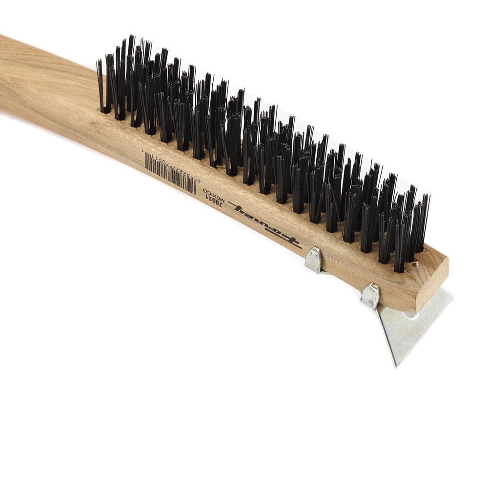 2-Pack Scratch Brush with Scraper, Carbon, 3 x 19 Rows